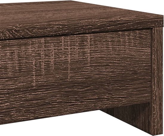 vidaXL - Support pour moniteur - avec - tiroirs - 100x27x15 - cm - bois - marron - couleur chêne