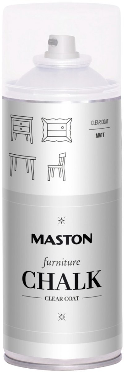 Maston Furniture Chalk Clear Coat - Mat - Blanke spuitverf - 400 ml - spuitbus verf