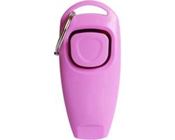 Scoby - Clicker 2-in-1 Hondentrainer - Met Zilveren Ring - Clicker en Fluit voor Hondentraining - Roze