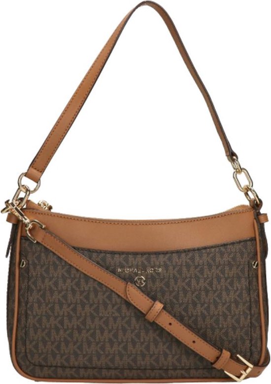 Michael Kors Jet Set Md Tz Pouchette Xbody brn/acorn