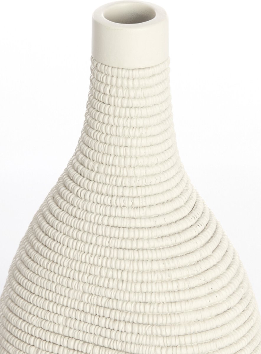 Vaas deco 16x12x33 cm YOUNA crème