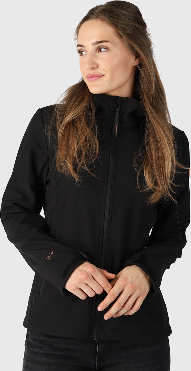 Brunotti - Joos-N Softshell Jacket - Softshell Jas Dames - Waterafstotend - Outdoorjas - Black - XL