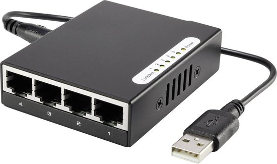Renkforce RF-4451433 Switch Réseau 5 ports 100 Mbit/s Alimentation USB