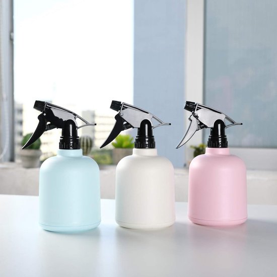 600ml Fine Mist Spray With Pink Top Pump Trigger. Watering Can For