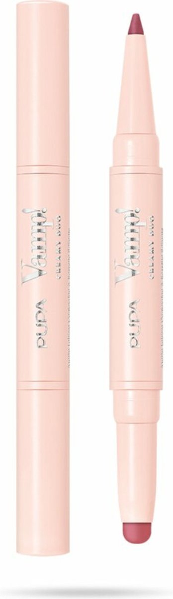Goedkoopste PUPA Milano Vamp! Creamy Duo Lip Pencil & Shiny Lipstick 008 Vintage Rose 0,8 gr