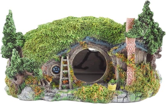 OMEM Reptile Shelter Habitat Decor Terrarium Ornament Hars Rock bevochtigen verbergen grotten Spider Scorpion Aquarium Landscaping