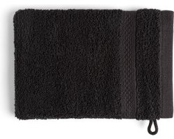 DoubleDry Hotel Washandjes 16 x 21 cm – Set van 6 – 100% Katoen 500 g/m2 – Zacht & Absorberend - Zwart