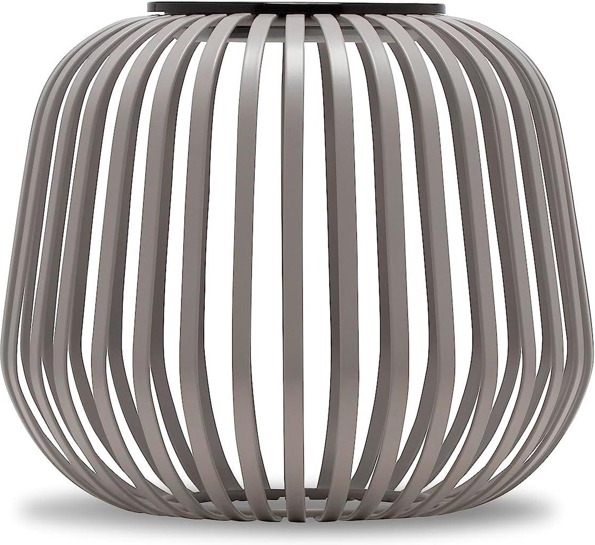 Kleine Solar LED lantaarn minimalistisch kooi design outdoor tafellamp schaduw werpen dimbaar en draadloos elegante camping lamp decoratie voor balkon tuin Grijs