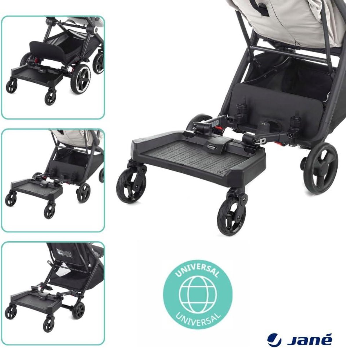 Meerijdplankje Jané Go Up Surfer - Universeel - Kinderwagen - Eenvoudige installatie