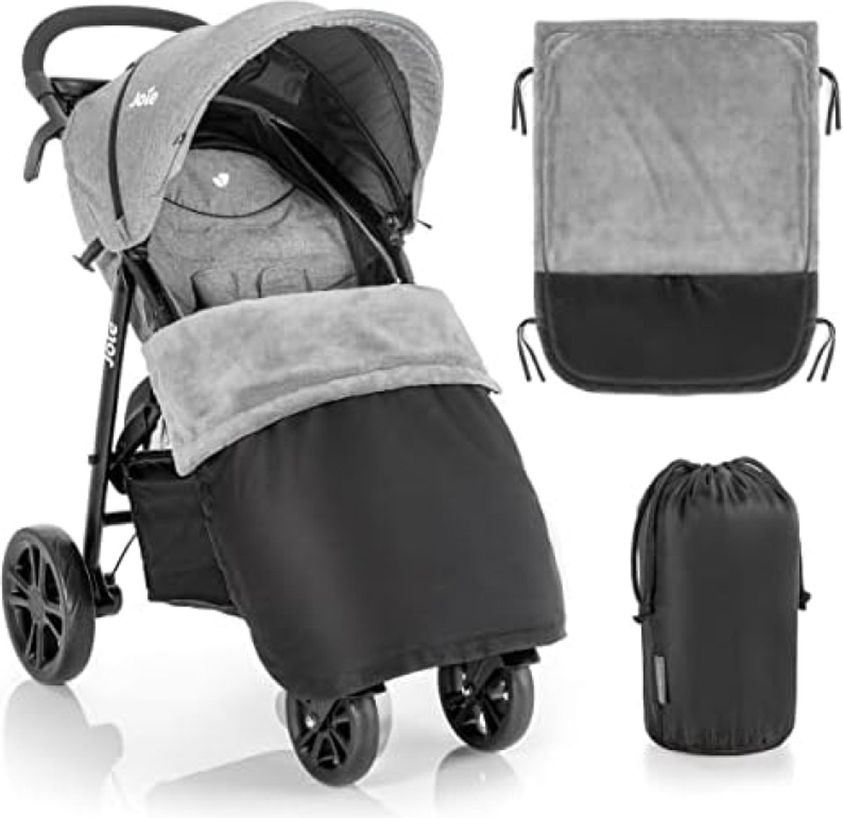 Kinderwagendeken - Alternatief voor Voetenzak - Universeel voor Wandelwagen, Kinderwagen en Buggy - Waterafstotende 4 seizoenen Fleece Deken - met Draagtas