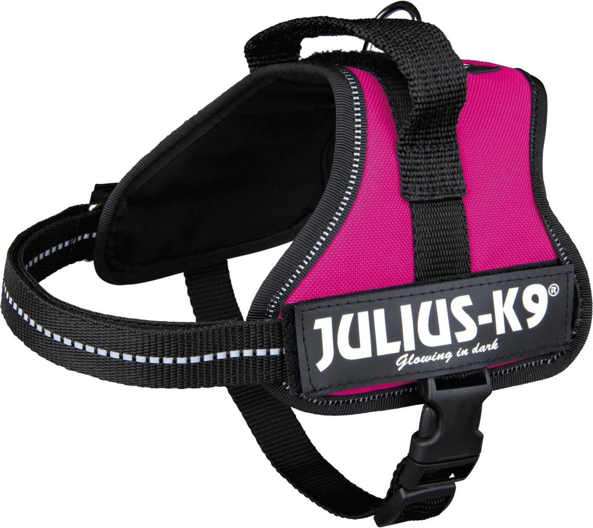 Krachtharnas Julius-K9 - Mini-Mini - S: 40-53 cm-22 mm - Fuchsia - Voor hond