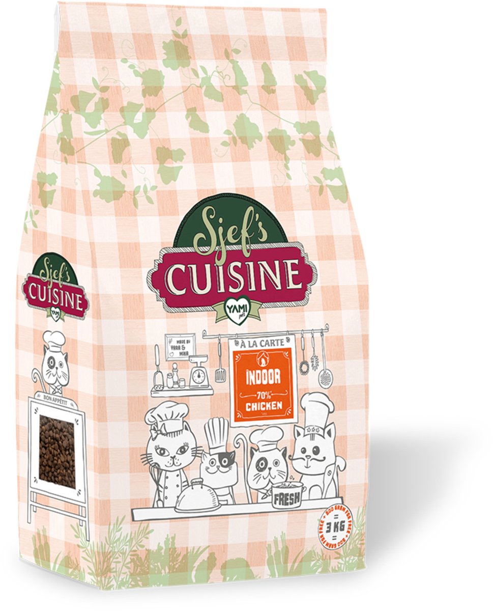 Sjef's Cuisine Sjef's Cuisine Cat Indoor Kip - Kattenvoer - 3 kg Glutenvrij