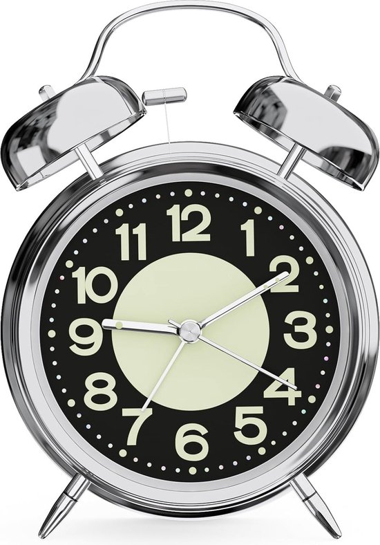 LecWec MPM Plastic Alarm Clock - wekker, analoge wekker, eenvoudige