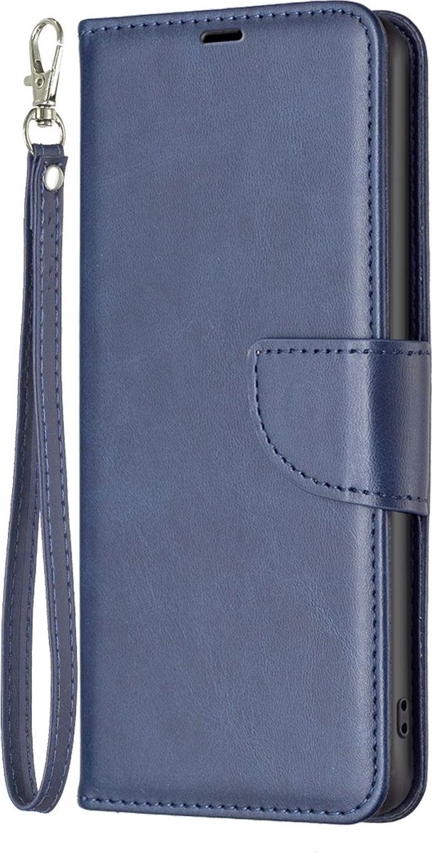 Mobigear Telefoonhoesje geschikt voor Apple iPhone 16 Pro Hoesje | Mobigear Excellent Bookcase Portemonnee | Pasjeshouder voor 3 Pasjes | Telefoonhoesje voor Pinpas / OV Kaart / Rijbewijs - Blauw