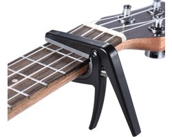 CHPN - Ukelele Capo - Zwarte capo - Gitaar capo - Gitaar accessoire - Capo voor ukelele - Gitaarklem - Gitarist