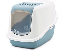 Savic Nestor Earth - Kattenbak - Blauw/Wit - 56 x 39 x 39 cm