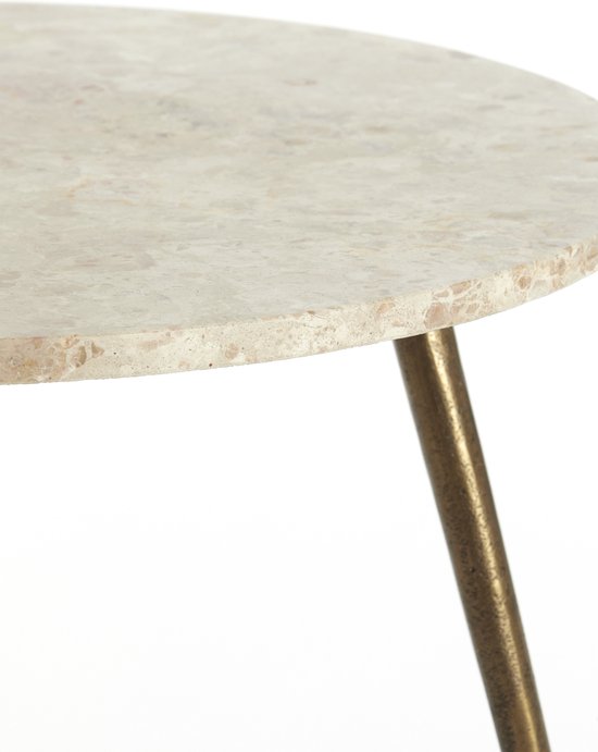 Light & Living Table Basse Ronde Zeca - Marbre - 67cm