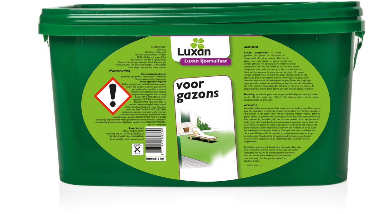 Luxan Ijzersulfaat - Algen- Mosbestrijding - 5 kg