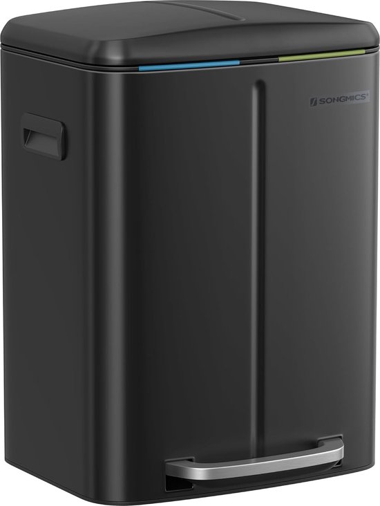 Duo afvalbak Split 2 antraciet - 2x 38 liter Duo afvalbak Split 2 antraciet - 2x 38 liter