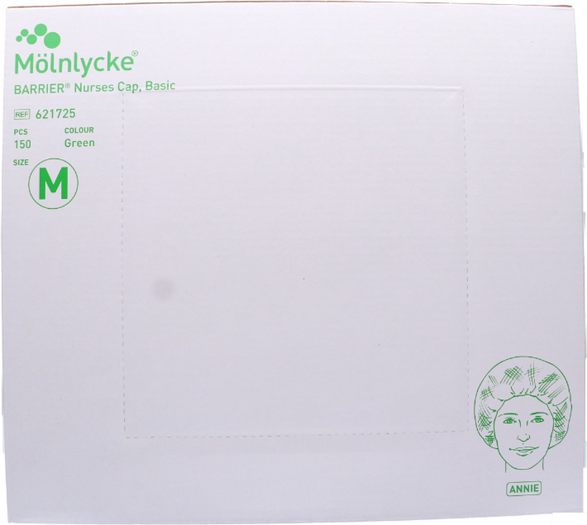 Goedkoopste Ok muts barrier annie md groen 621725 150st