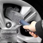 Brosse pour moyeu de roue Voiture - Microfibre - Zwart - Nettoyage des Jantes - Accessoires de nettoyage de voiture - Nettoyant pour jantes de voiture - Nettoyage de voiture - Jantes brillantes - Endroits difficiles d'accès Nettoyage -