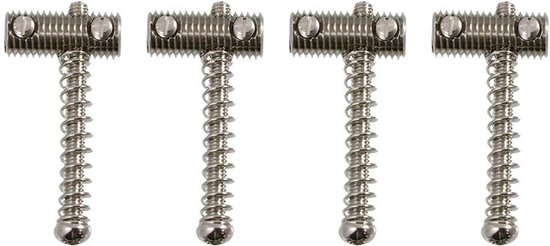 Allparts BP2125001 Vintage Stijl Stalen Brugzadels voor Bas - Set van 3