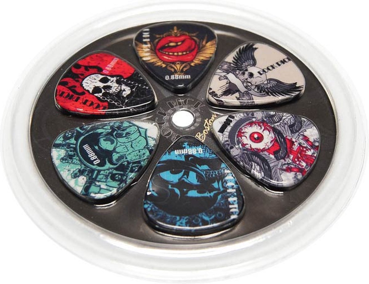 Boston BRP6-088 Plectrumset Celluloid 0.88 Millimeter 6-Pack