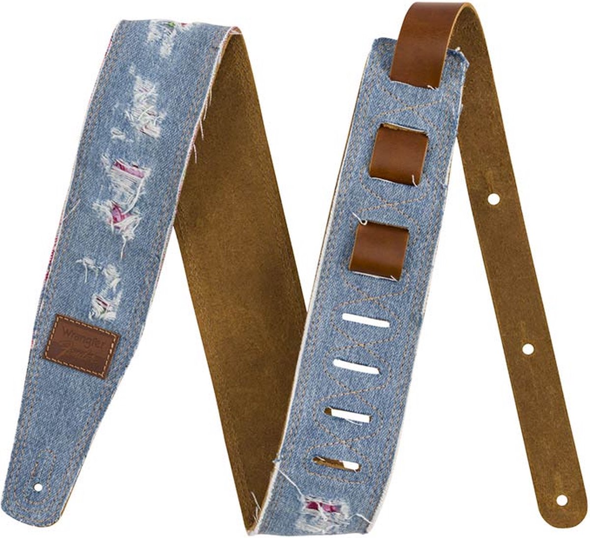 Fender 990638011 Wrangler gescheurde denim band, indigo