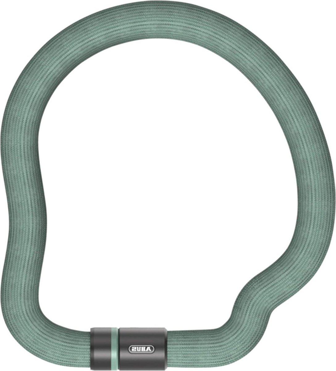 buigzaam rammelvrij kettingslot van gehard staal - 6 mm dik - 110 cm lang - met sleutel - veiligheidsniveau 7 - groen