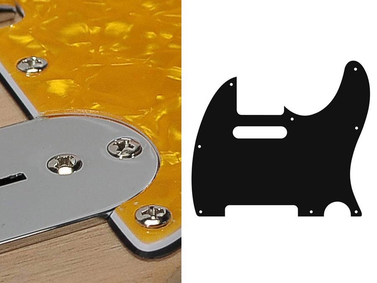 Boston TE-310-PY pickguard, Teaser, standard, 3 ply, pearl yellow