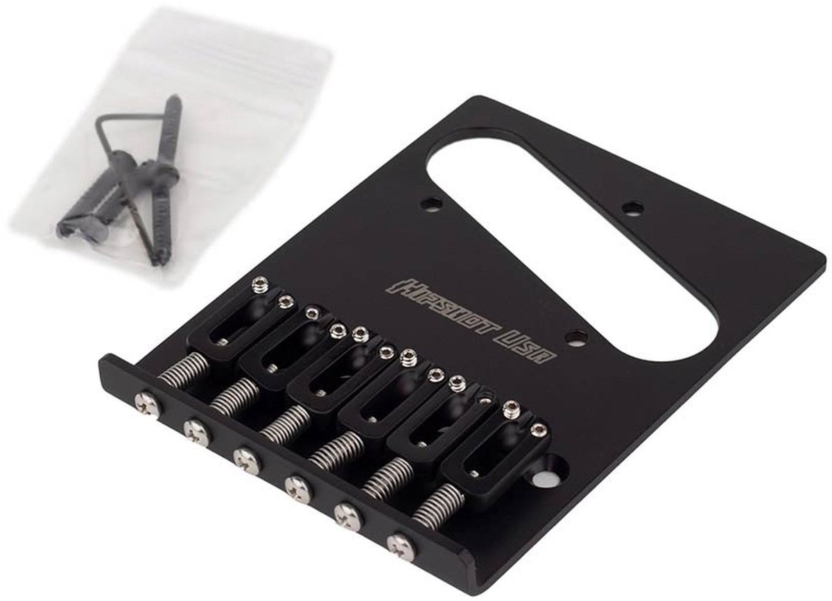 Hipshot HS4410046B Telecaster Retrofit Brug – 6 Zadels Zwart