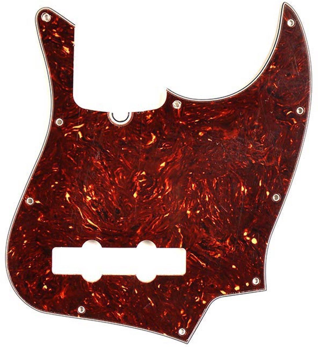 Fender 74131000 pickguard Standard Jazz Bass®, 10 screw holes, 4-ply, tortoise shell