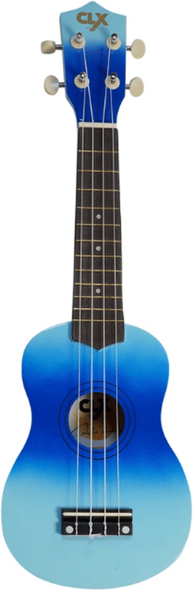 CLX Calista 21 DC-3 Ukulele Blauw + Blauw Dual Colour Sopraan