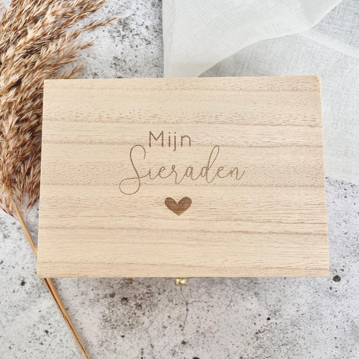 Bewaarkistje | Mijn sieraden | Sieraden bewaardoosje | hartje | Fien & Feau