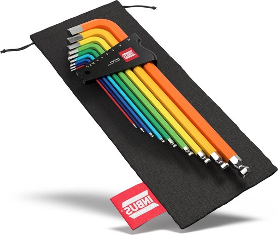 70273 sleutel Set 9st 1.5–10mm met ColorGrip kleurrijke & Kogelkop ...