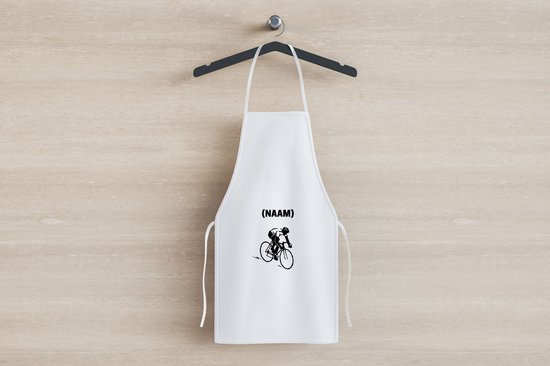 Akyol - cycliste avec votre eigen naam Tablier de cuisine - Cyclisme - amateurs de sport - personnes qui aiment le cyclisme - cadeau d'anniversaire - anniversaire - cadeau - cadeau - cadeau - cadeau - 82 x 71 cm