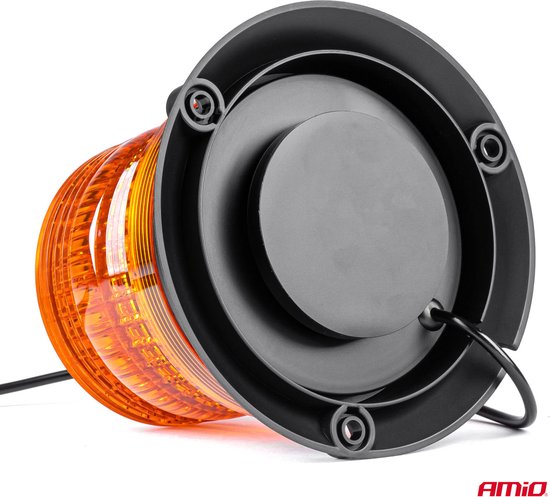 AMiO Feu Clignotant LED Éclairage de secours avec Aimant 80LED 12/24V Oranje
