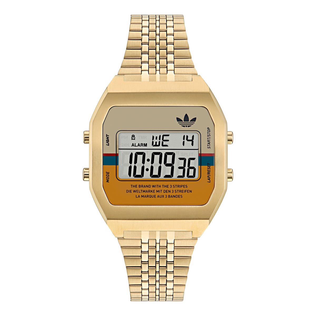 Adidas Originals Digital Two AOST23555 Horloge - Staal - Goudkleurig - Ø 36 mm