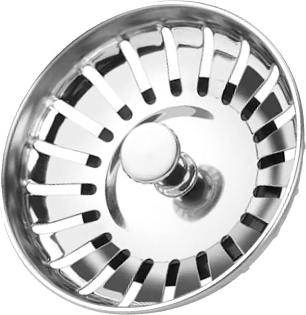 Goedkoopste RVS aanrecht plug zeef - roestvrije gootsteen zeef - voedsel en haarvanger - 78 mm diameter Gootsteen zeef