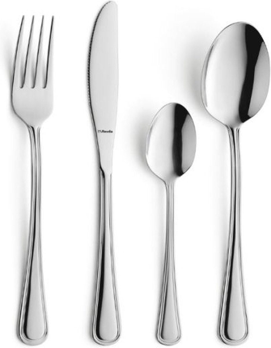 Bol.com Amefa Bologna 24-delige Bestekset – 6 Personen – Zilver – 18/0 Chroomstaal – Cadeauverpakking aanbieding