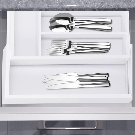 Lifewit Bestek lade organizer bamboe, 31-53x43cm uitschuifbare