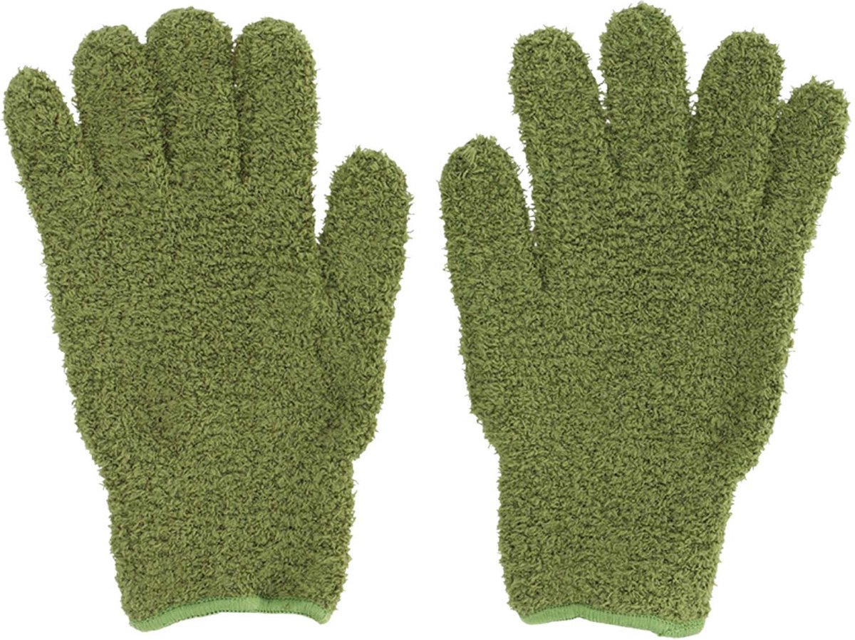Planten afstof handschoenen groen - Microvezel