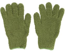 Planten afstof handschoenen groen - Microvezel