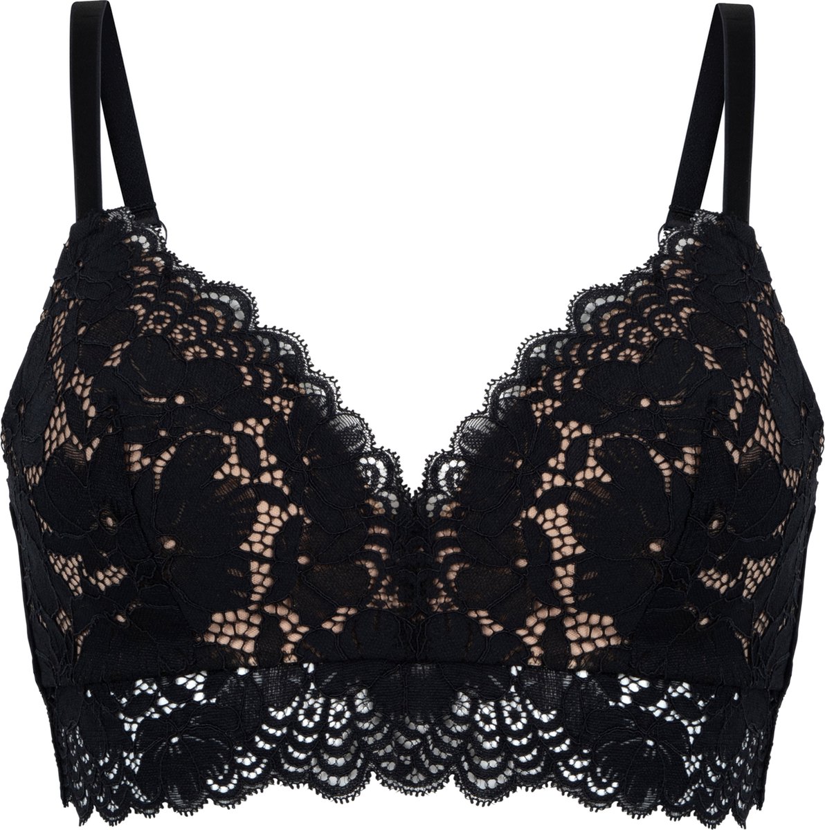 Hunkemöller Dames Lingerie Voorgevormde bh zonder beugel Andrea - Zwart