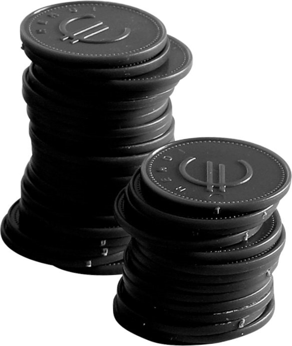 BarUp Consumptiemunten – Zwart – 100 stuks – ⌀25mm