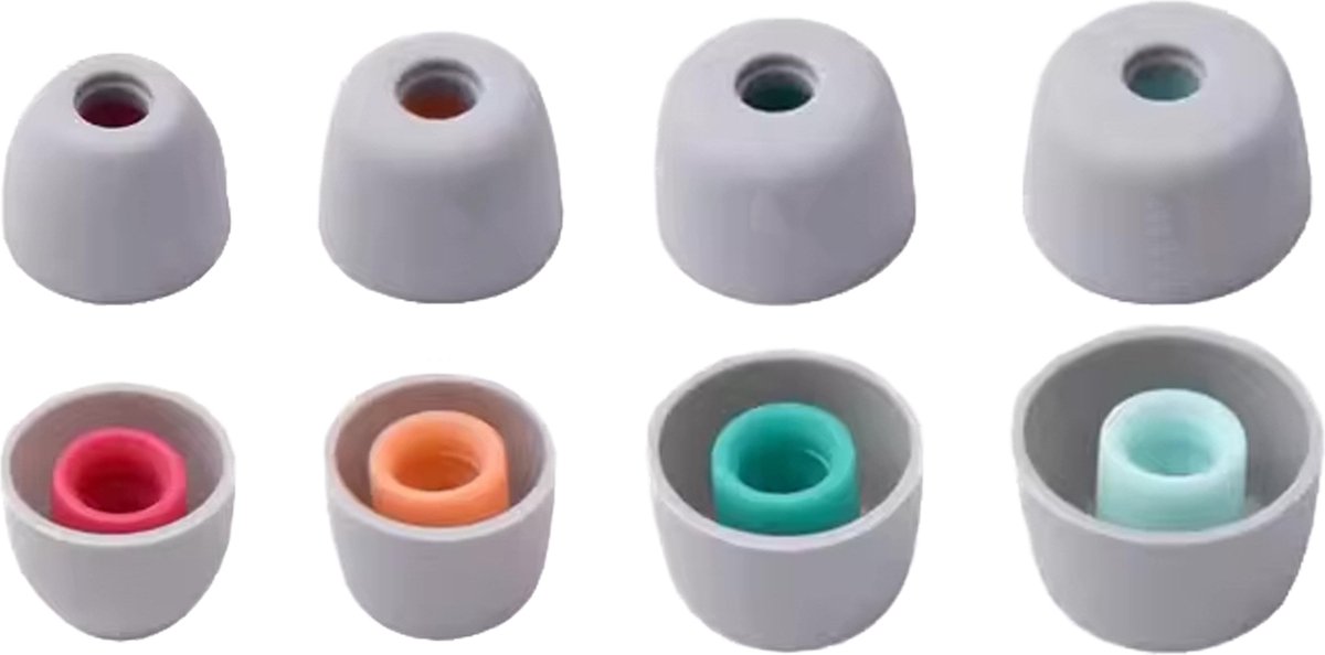 Ibley ComfortFit Siliconen oortips voor Sony WF-1000xm5 grijs - Siliconen Earplug - XS/S/M/L formaat - 4 paar - 4 maten