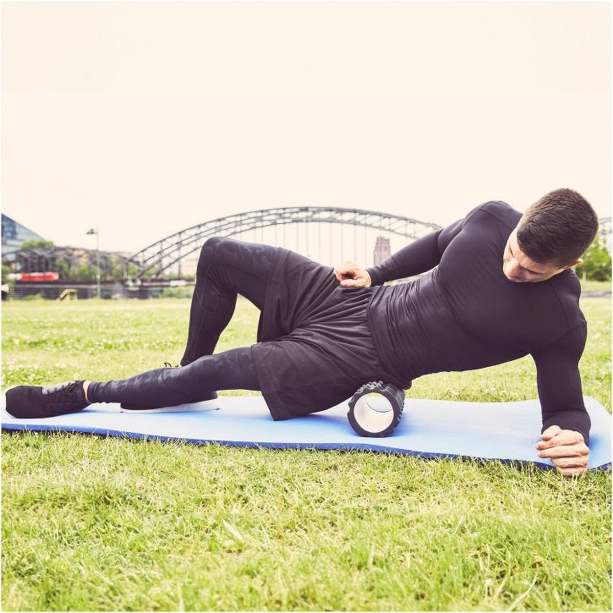 Gorilla Sports Yogamat Deluxe Royal Blue 190 x 100 x 1,5 cm thumbnail 4
