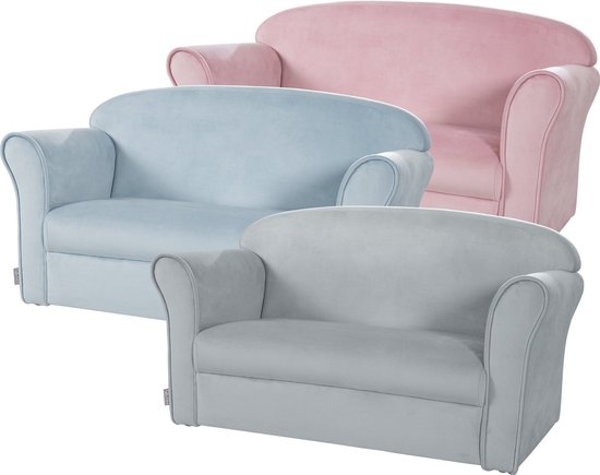 Roba Banc Enfant Lil Canapé Junior 38 X 78 X 43 Cm Velours Grijs
