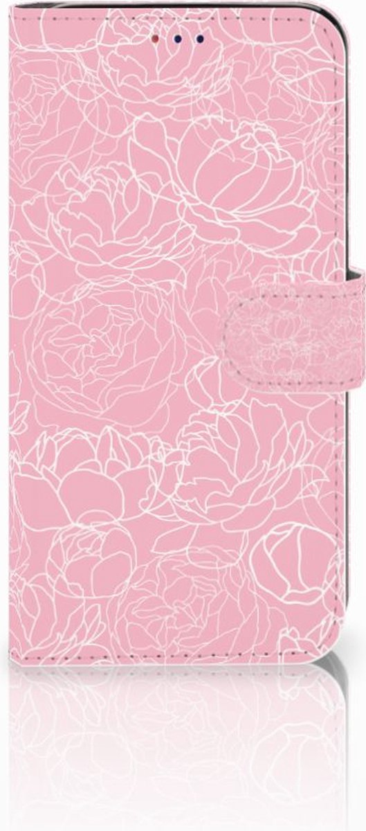 Samsung Galaxy A10 Hoesje White Flowers