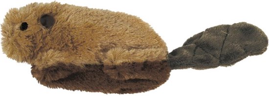 Kong Cat Catnip Beaver - Souris ludique - Marron - 3,8 x 4,5 x 4,2